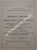 Book cover of Working Timetable of Conditional trains - Section D (Part Two) - Birkenhead, Chester, Halton, Acton Grange; Craven Arms, Mid Wales, Saltney, Crewe; Holyhead; Wrexham Exchange, Mouldsworth & Bidston Dock - 1 May to 1 Oct 1972 by British Railways London Midland Region
